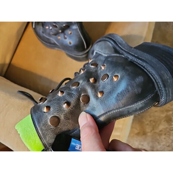 Gio + Plus Ankle Boot Leather Black Size 7.5 - Picture 8 of 10